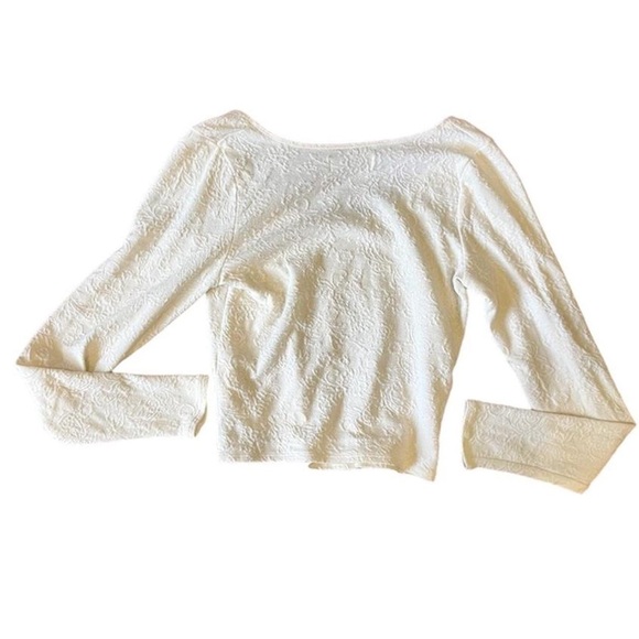 beautiful Y2K coquette Abercrombie & Fitch beige floral sweater - Picture 2 of 2